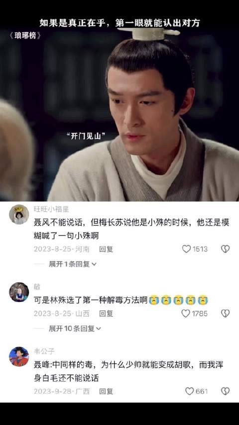 即使经过时间和火寒毒的摧残,林殊和冬姐还是一眼认出了聂峰 琅琊榜