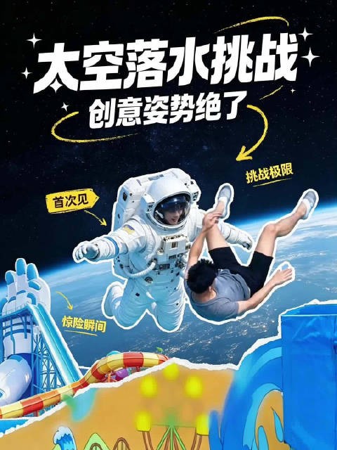 这落水姿势绝了，创意给到夯