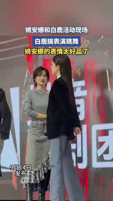 姚安娜和白鹿活动现场