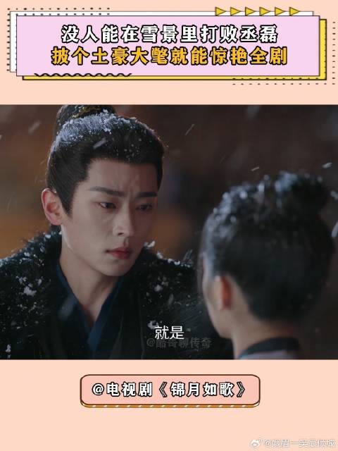锦月如歌:没人能在雪景里打败丞磊,披个土豪大氅就能惊艳全剧