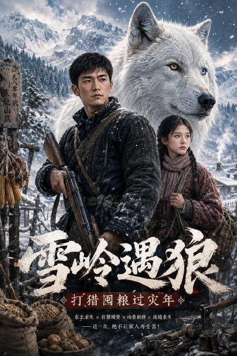 青年猎户李永强雪岭救白狼,带乡亲囤粮过灾年