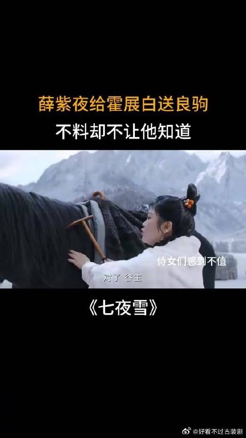 薛紫夜给霍展白送良驹,不料却不让他知道