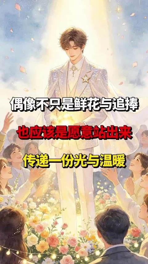 成为偶像,不只是接受鲜花与追捧,也应该是愿意站出来,传递一份光与温暖