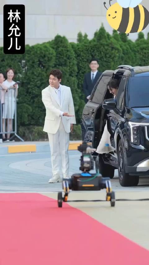 青龙红毯申慧善金高银礼服素雅，林允儿妆容简单