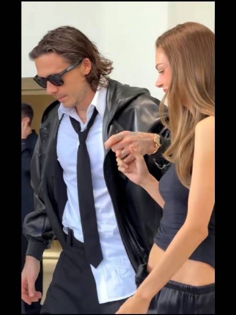 贝克汉姆大儿子大儿媳好甜，都说两个恋爱脑在一起最幸福！