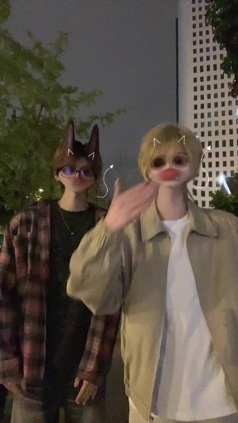 两个正太扭腰 @然然Wilson_Shadow