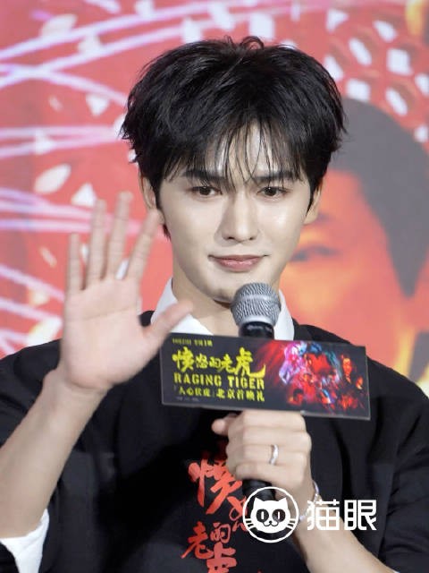 朱正廷现身愤怒的老虎首映礼 饰演林一虎