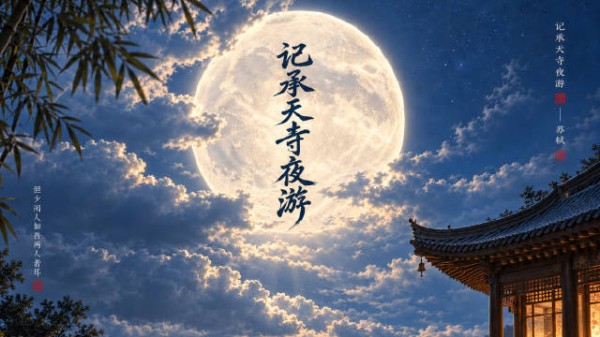 康震重读记承天寺夜游，AI再现苏轼怀民月夜
