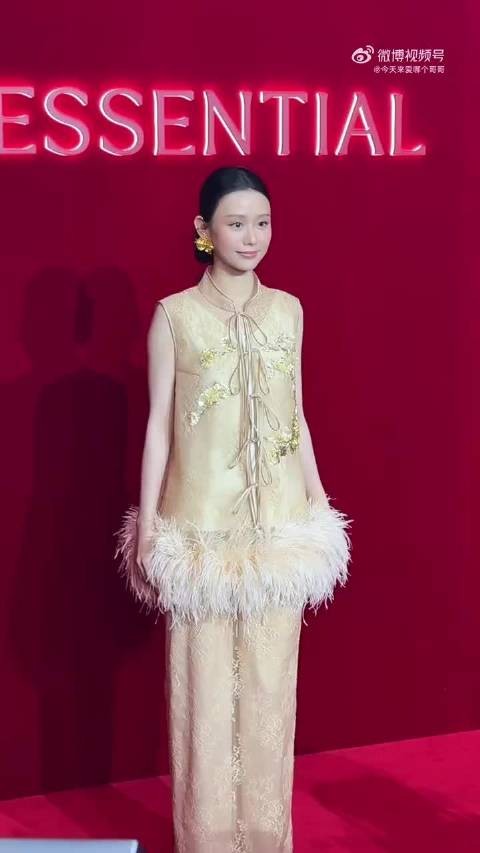王晓慧首个时尚活动,妆容有点淡了我感觉